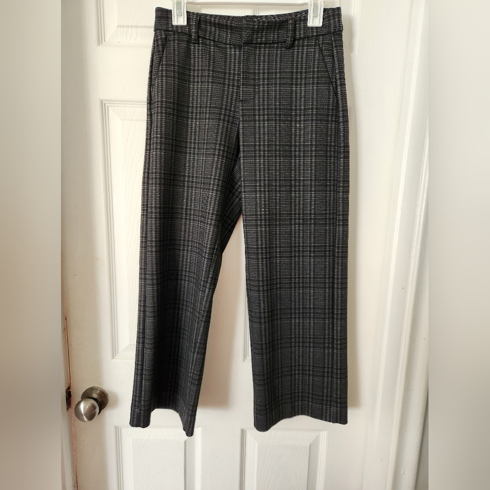 Liverpool Plaid‎ Trousers Womens Size 2/26 Gray Career Dress Pants Straight Leg